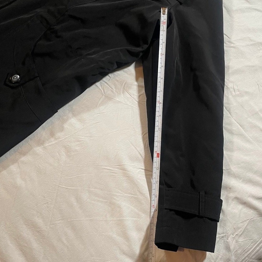 Gallery Women's M Black Field Jacket Brown Contrast Collar Lined Utility Coat - Picture 14 of 15